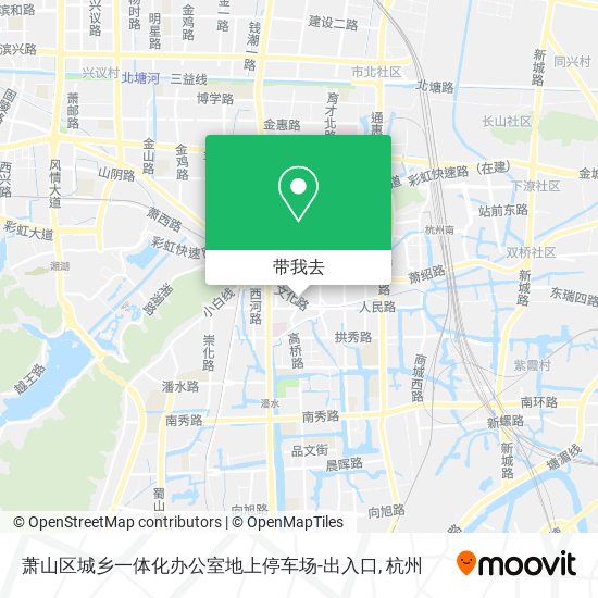 萧山区城乡一体化办公室地上停车场-出入口地图