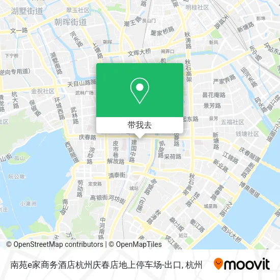 南苑e家商务酒店杭州庆春店地上停车场-出口地图