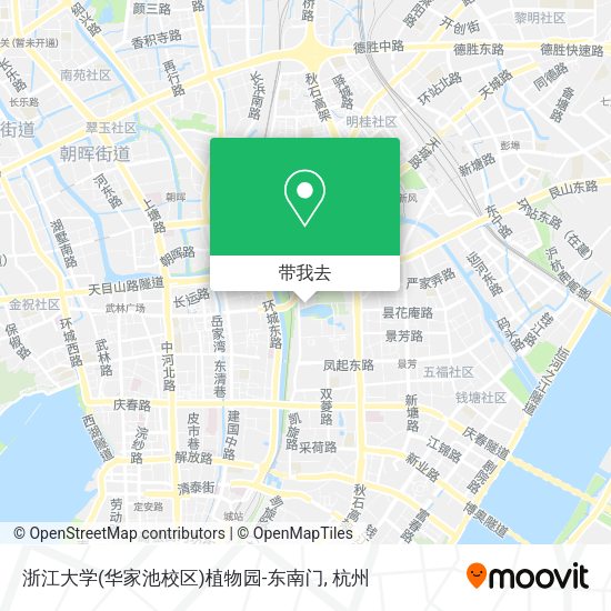 浙江大学(华家池校区)植物园-东南门地图