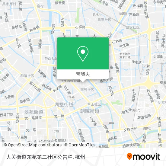 大关街道东苑第二社区公告栏地图