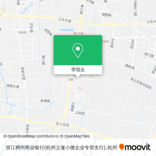 浙江稠州商业银行(杭州义篷小微企业专营支行)地图