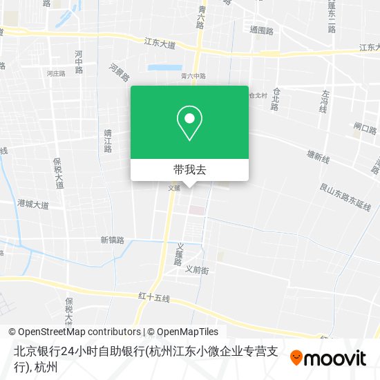 北京银行24小时自助银行(杭州江东小微企业专营支行)地图