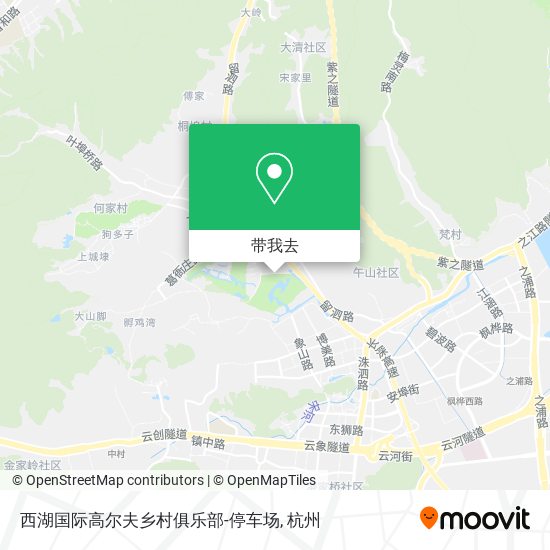 西湖国际高尔夫乡村俱乐部-停车场地图