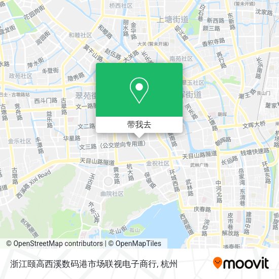 浙江颐高西溪数码港市场联视电子商行地图