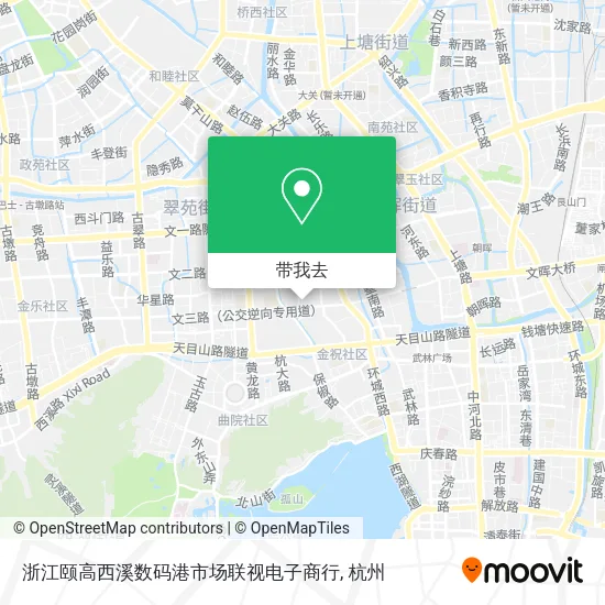 浙江颐高西溪数码港市场联视电子商行地图