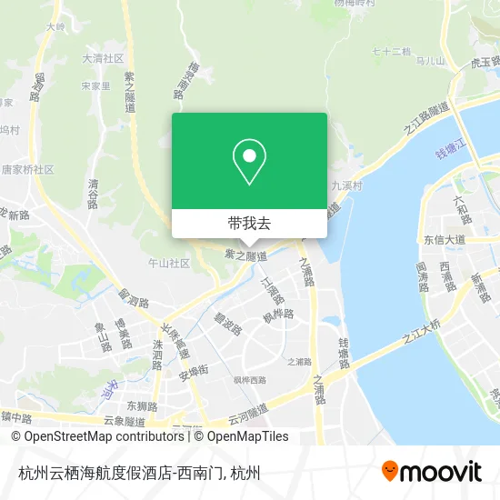 杭州云栖海航度假酒店-西南门地图