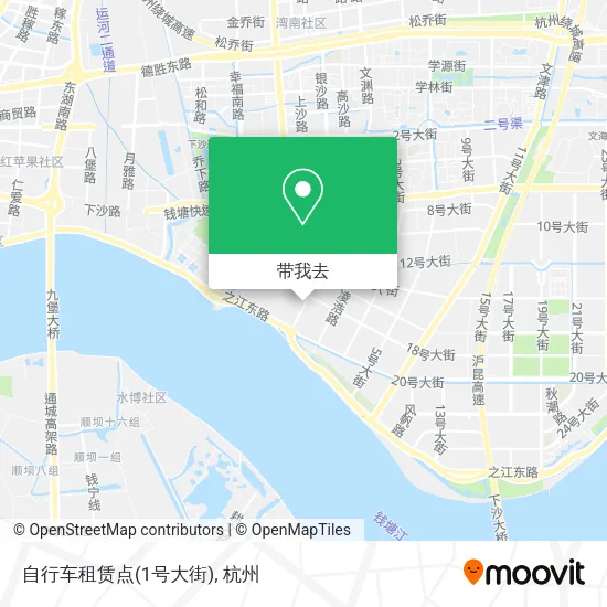 自行车租赁点(1号大街)地图