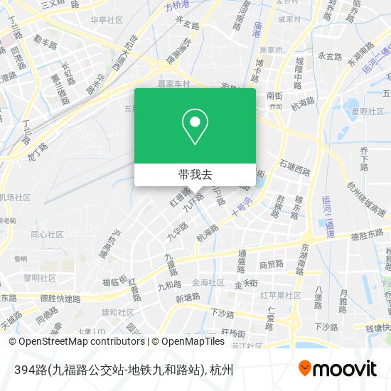 394路(九福路公交站-地铁九和路站)地图