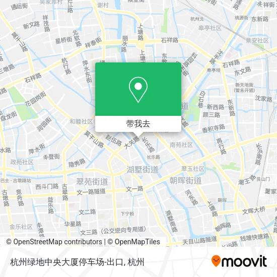 杭州绿地中央大厦停车场-出口地图