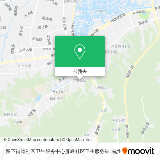 留下街道社区卫生服务中心屏峰社区卫生服务站地图