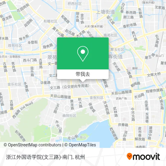浙江外国语学院(文三路)-南门地图