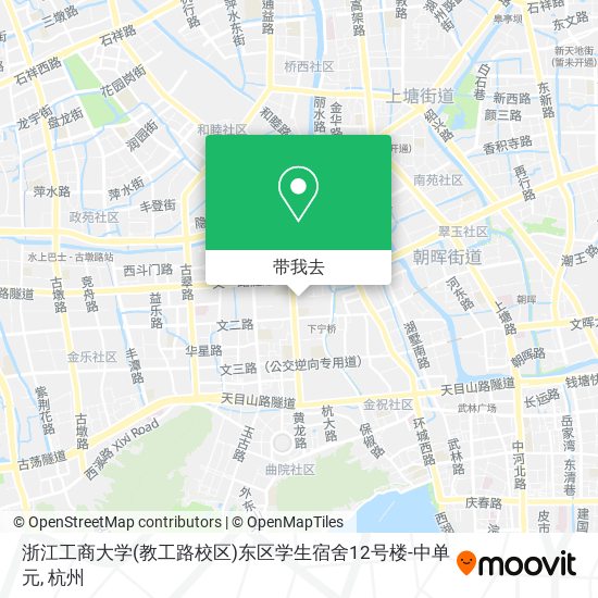 浙江工商大学(教工路校区)东区学生宿舍12号楼-中单元地图