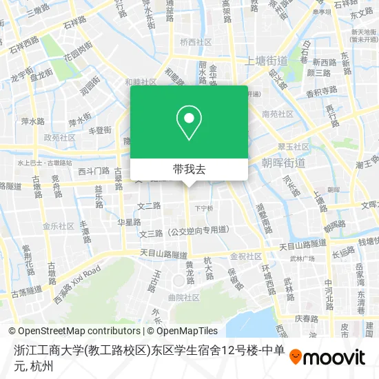 浙江工商大学(教工路校区)东区学生宿舍12号楼-中单元地图