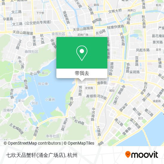 七欣天品蟹轩(涌金广场店)地图