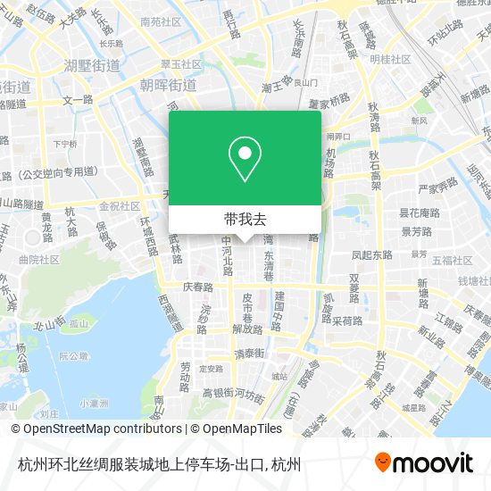 杭州环北丝绸服装城地上停车场-出口地图