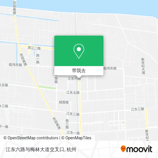 江东六路与梅林大道交叉口地图