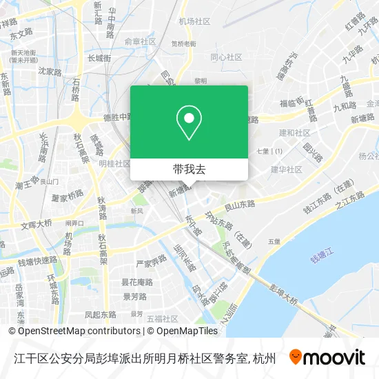 江干区公安分局彭埠派出所明月桥社区警务室地图