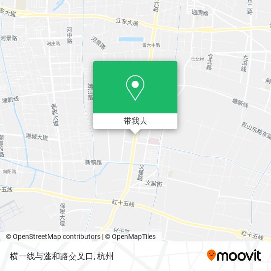 横一线与蓬和路交叉口地图