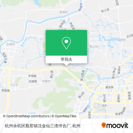 杭州余杭区瓶窑镇沈金仙三渣伴合厂地图