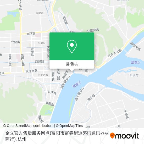 金立官方售后服务网点(富阳市富春街道盛讯通讯器材商行)地图