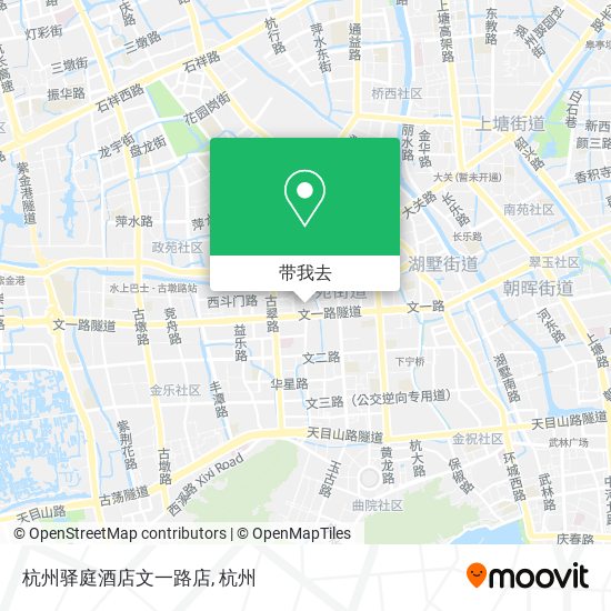 杭州驿庭酒店文一路店地图