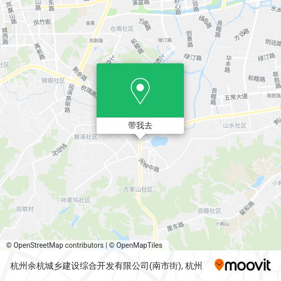 杭州余杭城乡建设综合开发有限公司(南市街)地图