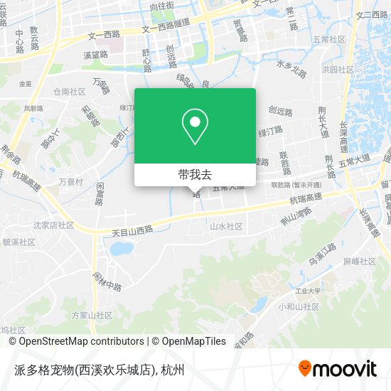 派多格宠物(西溪欢乐城店)地图