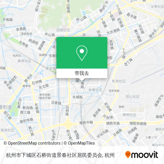 杭州市下城区石桥街道景春社区居民委员会地图