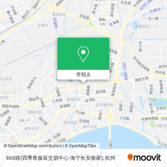 868路(四季青服装交易中心-海宁长安骆家)地图