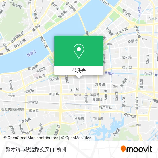 聚才路与秋溢路交叉口地图