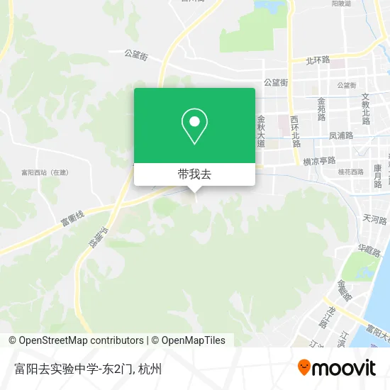 富阳去实验中学-东2门地图