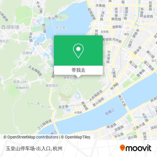 玉皇山停车场-出入口地图