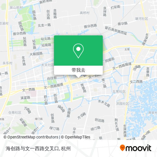 海创路与文一西路交叉口地图