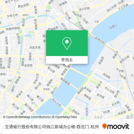 交通银行股份有限公司钱江新城办公楼-西北门地图