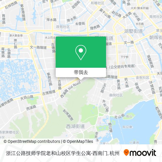 浙江公路技师学院老和山校区学生公寓-西南门地图