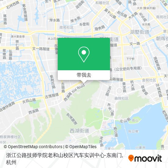 浙江公路技师学院老和山校区汽车实训中心-东南门地图
