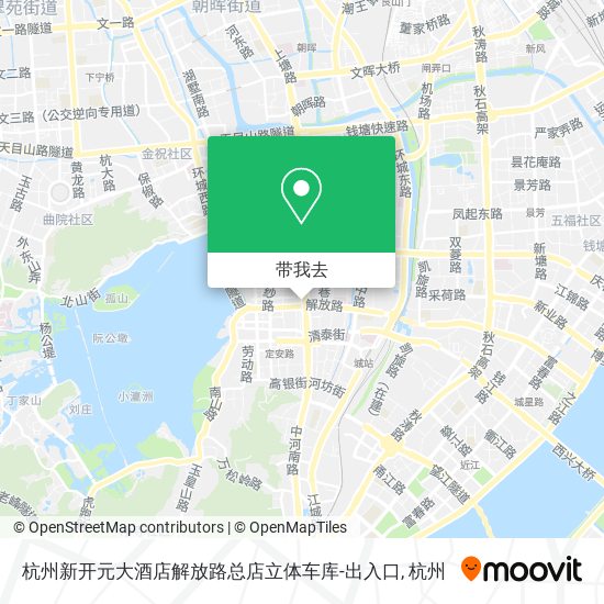 杭州新开元大酒店解放路总店立体车库-出入口地图
