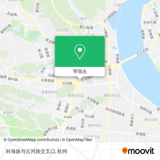 科海路与云河路交叉口地图