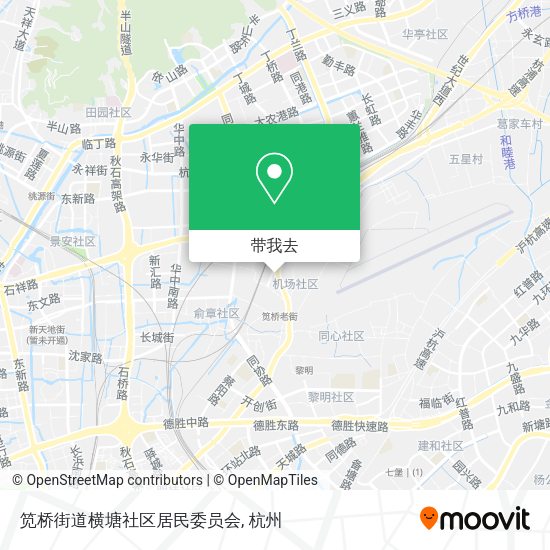笕桥街道横塘社区居民委员会地图