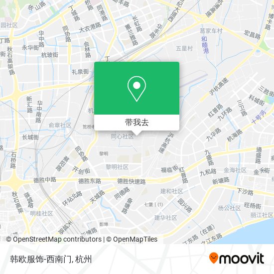 韩欧服饰-西南门地图