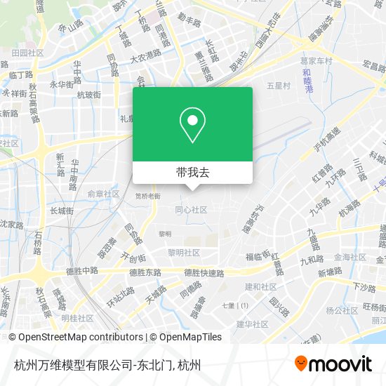 杭州万维模型有限公司-东北门地图