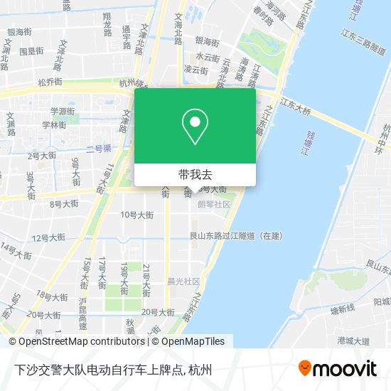 下沙交警大队电动自行车上牌点地图