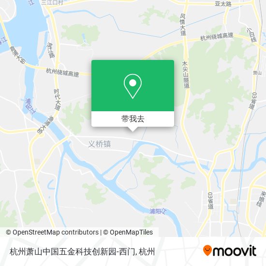 杭州萧山中国五金科技创新园-西门地图