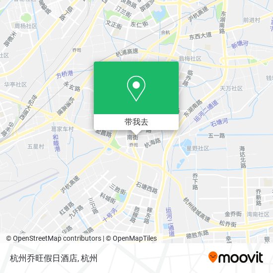 杭州乔旺假日酒店地图