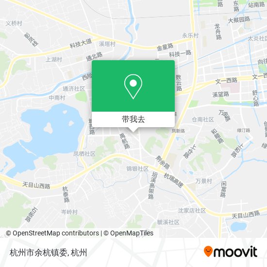 杭州市余杭镇委地图
