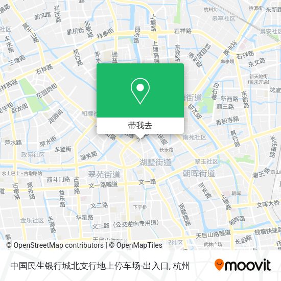 中国民生银行城北支行地上停车场-出入口地图