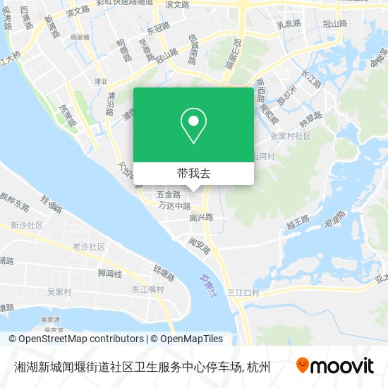 湘湖新城闻堰街道社区卫生服务中心停车场地图