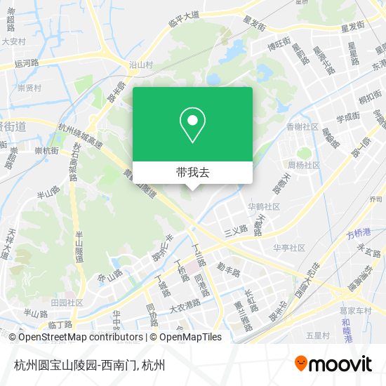 杭州圆宝山陵园-西南门地图