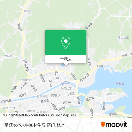 浙江农林大学园林学院-南门地图