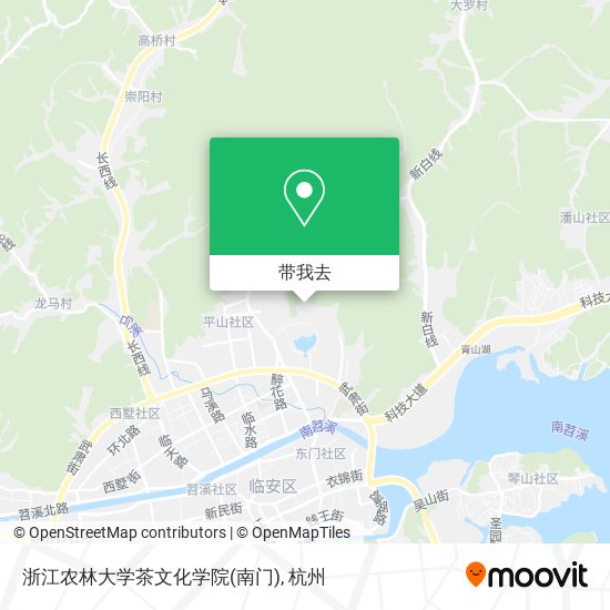 浙江农林大学茶文化学院(南门)地图